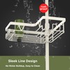 KEGII Shower Corner Caddy Tension Pole, Rustproof Corner Bathroom Organizer,