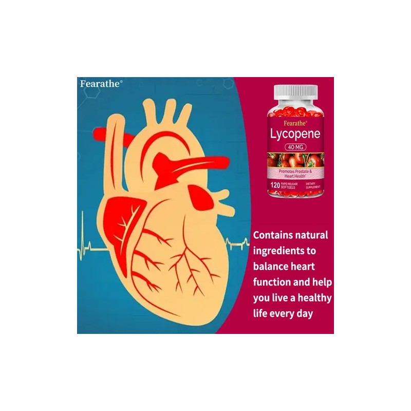 Cápsulas Blandas De Licopeno Fearathe De 40 Mg, 120 Cápsulas