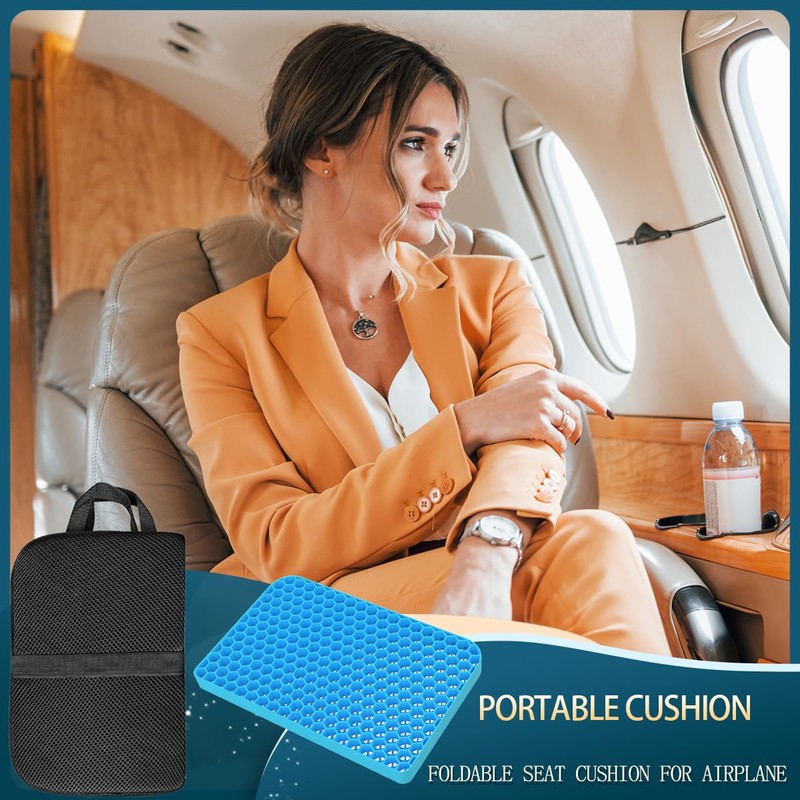 Small Foldable Seat Cushion 2.5cm Thick, Portable Gel Seat Cushion