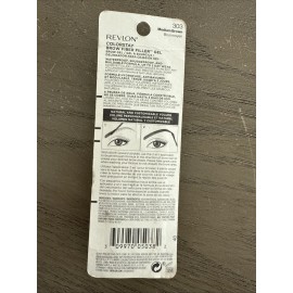 Revlon ColorStay Fiber Filler Brow Gel, Medium Brown 303, 0.23 fl oz