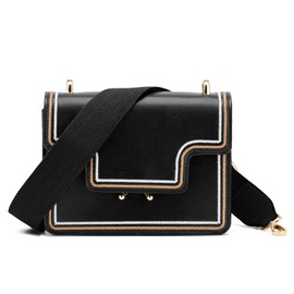 ZOOEASS Wide Shoulder Purse Strap Replacement Adjustable Belt Canvas Bag Crossbody Handbag(L-Black)