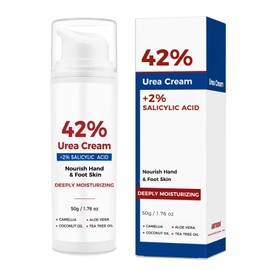 Urea Cream – 42% Foot Cream for Cracked Heel Repair & Callus Remover, Hydrating Hand Cream for Rough Elbows & Knees, Non-Greasy Fast Absorbing Formula