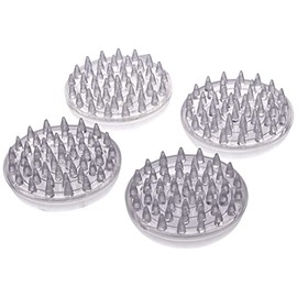 Merriway® BH01164 (4 Pcs) Castor Caster Cups with Spikes, Large Clear Outer Dimension 56mm, Inner Cup Dimension 48mm - Pack of 4 Pieces