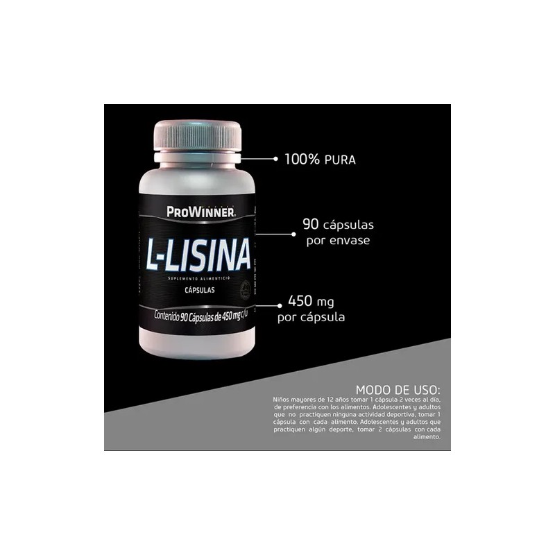L-lisina (90 Caps) - Prowinner Sin Sabor
