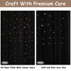 Kinryb Star Cutout Blackout 95 Inches Curtains Double Layer with