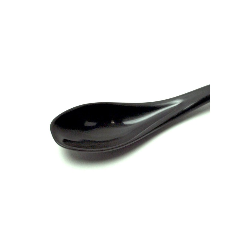 Aoba 544166 Anti-Bacterial Mini Spoon, 3 Piece, Black, Dishwasher Safe