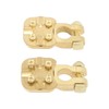 2Pcs Brass Battery Terminal Connector Car Top Post Clamp Set
