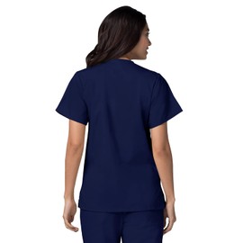 Adar Uniforms Women's Universal Snap Front Scrub Top - 604 - Navy - L