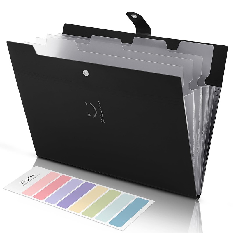 SKYDUE A4 Document Folder, Expanding Folder, 5 Compartments, Folder System,