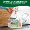 Thank You Muchas Gracias Print, Plastic Shopping Bags with handles,