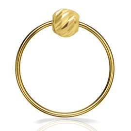 Cartilage Earring Hoop - 14K Gold Filled 20G Gold Bead Helix Piercing Earring - Helix Piercing Earring