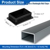 sourcing map 8 Pcs Rectangle Tubing End Caps 3 x