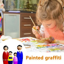 Camelize Wooden Figures Dolls, Pack of 50 Unfinished Wooden Family Figures, DIY Natural Wooden Figures Wedding for Birthday Decoration Painting Crafts