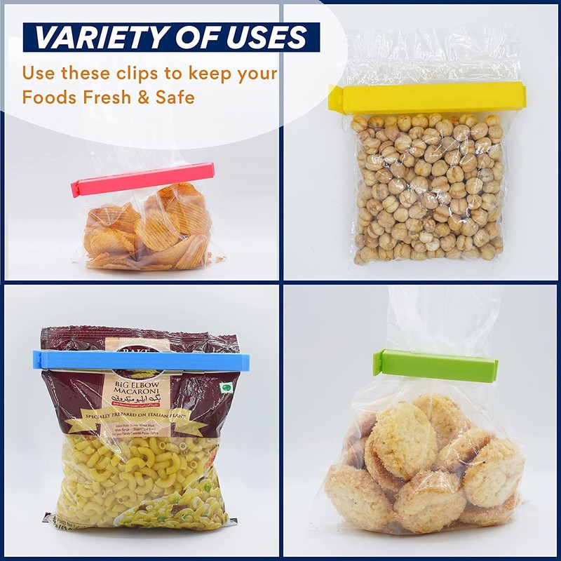 21x Food Sealing Clip, Food bag Storage Clips Freezer Fridge