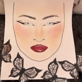 Lyaciomn Butterfly Stencil for Eyeliner, Butterfly Eyeliner Stencil, Butterfly Eye Makeup Stencil, Butterfly Stencil Works Easy Install 3pcs