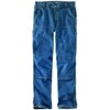 Carhartt Men's Relaxed Straight Rugged Flex Double-Front Denim Dungaree, Tahoe,