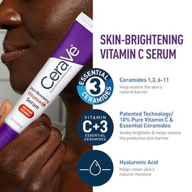 CeraVe Vitamin C Serum and Night Cream Skin Care Set  Brightening Serum with 10 Pure Vitamin C and Night Moisturizer with Peptides Hyaluronic Acid... 