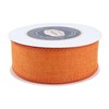 VATIN Linen Wired Ribbon,1-1/2 Inch X 10 Yard,Orange Burlap Wired