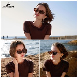 Appassal Retro Trendy Cat Eye Sunglasses for Women, 90s Vintage Snake Sunglasses Narrow Y2k Sunnies AP3667,White/Gradient Brown/Gold Snake