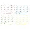 Ukraine Ukrainian Transparent Keyboard Laptop Computer Letters Cyrillic Stickers -