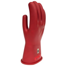 Enespro Class 0 Red Rubber Voltage Insulating Gloves, Max. Use Voltage 1000V AC/1500V DC, GC0R12