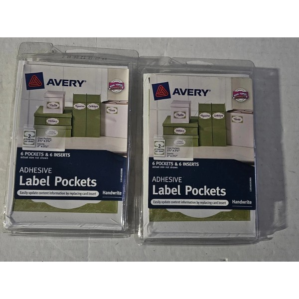 Avery 2x Avery Adhesive Label Pockets Handwrite 2.25 x 3.25"