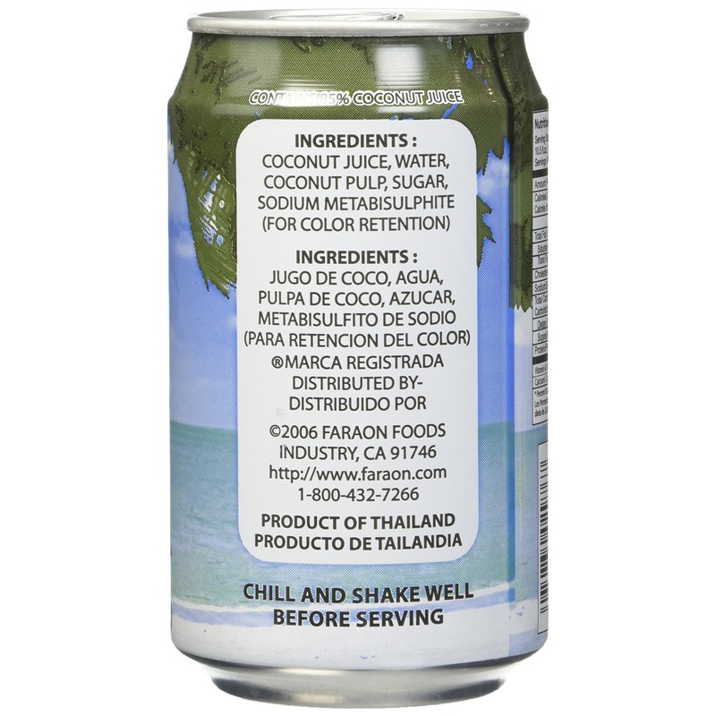 FARAON Coconut Juice, 10.5 Ounce (Pack of 24)