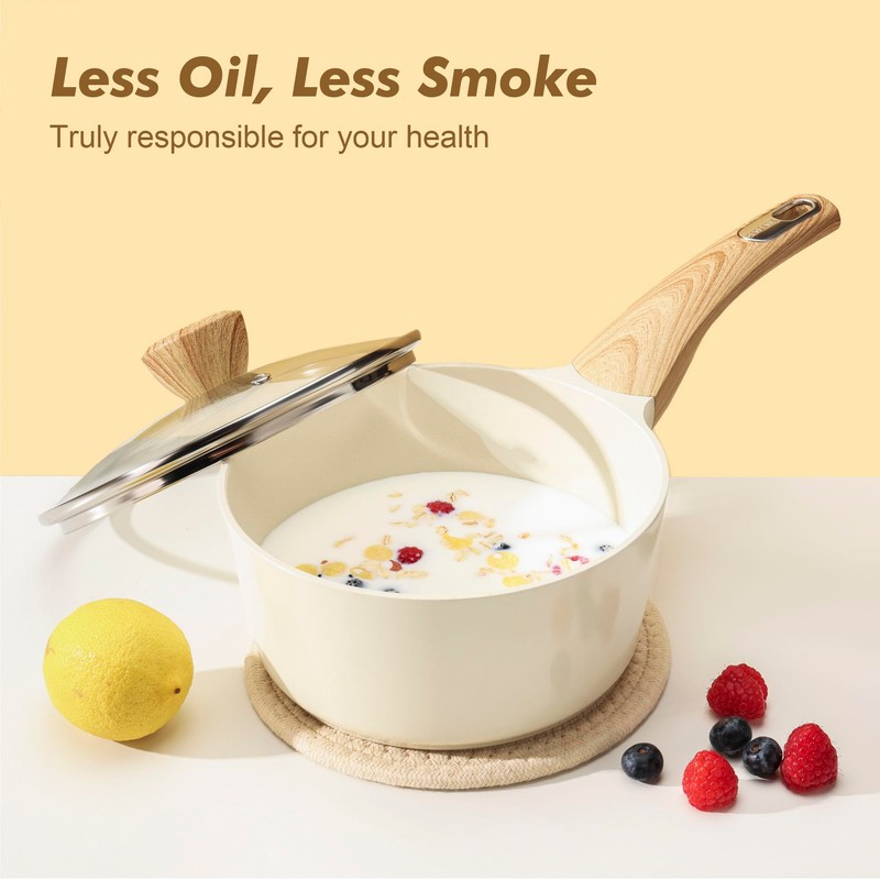 SENSARTE Ceramic Cookware Sets, Pots and Pans Set Non stick,