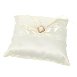 WHAMVOX Heart Shape Wedding Ring Pillow for Ceremony Elegant Lace Cushion Romantic Wedding Party Decoration Soft Comfortable Ring Bearer Pillow