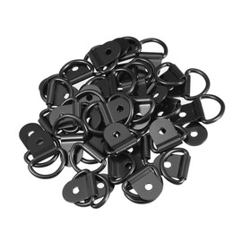Partuto 40 Pcs Universal D Rings Tie Down Anchor - Steel Black