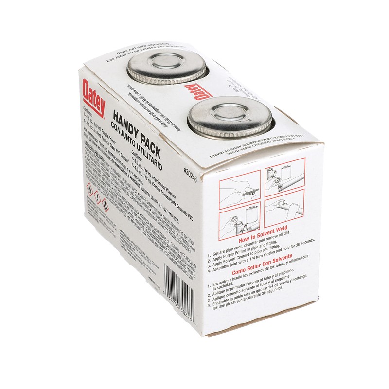 Oatey 30246 4 oz. PVC Regular Clear Cement and 4
