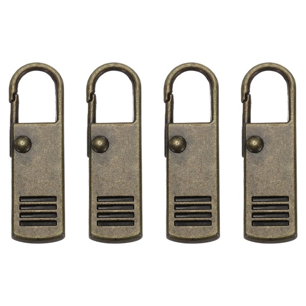 PATIKIL Zipper Pull Replacement, 4 Pcs Detachable Metal Zipper Tab