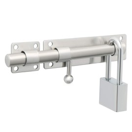 SAYAYO EMS9000-LS Door Bolt Bolt Stainless Steel Lock Lock Gate Bolt Lockable 180 mm Latch for Gate, Window, Fence