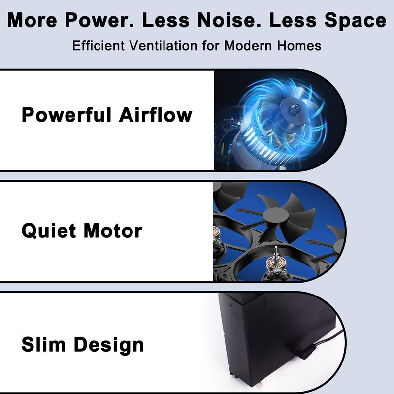 Vertical Window Exhaust Fan for Sliding Windows, Retractable Window Fan