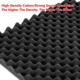 AIMALL 20pcs Flame Retardant Polyester Sponge Acoustic Panels 11.8×11.8in, Egg Crate Design Soundproofing Foam Wall Panels for Indoor Noise Reduction and Echo Absorption