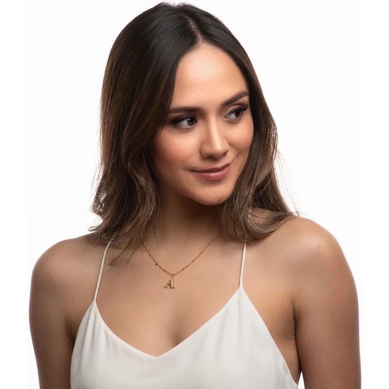 LuckyLy Collares para Mujer Inicial Acero Inoxidable Oro 18K Regalos
