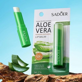 BISUTANG SADOER 98% AloeVera lip balm Moisture Skincare Intensive Nourishing Comfort Moisturize - quantity: 2 PCS