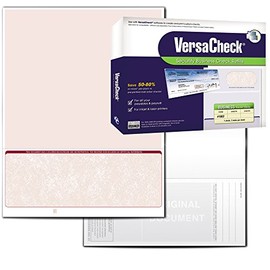 VersaCheck Secure Checks - 250 Blank Business Voucher Checks - Burgundy Classic - 250 Sheets Form #1002 - Check on Bottom
