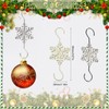 BASEMMAHER 20Pcs Christmas Snowflake Ornament Hook Hangers Snowflake S-Shaped Hangers
