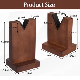 JUTSTJUKO Wood Gun Display Stands, V-shaped Top Rustic Wood Display Stands Rifle Rack Gun Rack for Smaller Rifles, Long Guns, Firearms, Weapons, Collectables, Displays, Shows, Exhibits (Brown)