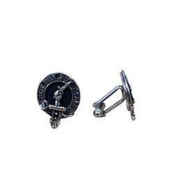 Kilts Wi Hae Gunn Clan Crest Pewter T-Bar Cufflinks, silver