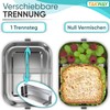 TAKWAY Children's Stainless Steel Lunch Box with Compartments, 800 ml,