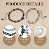 KBCYRT Couples Bracelets Puzzle-Design - Matching Stainless Steel Set for