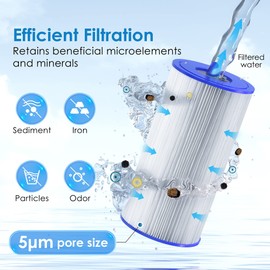 Waterdrop FXHSC Whole House Water Filter, Replacement for GE® FXHSC, GXWH40L, GXWH35F, American Plumber W50PEHD, W10-PR, R50-BBSA, 5 Micron 10" x 4.5", 4 Pack