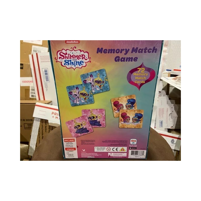 Nickelodeon Shimmer and Shine Memory Match Game 72 Cards.