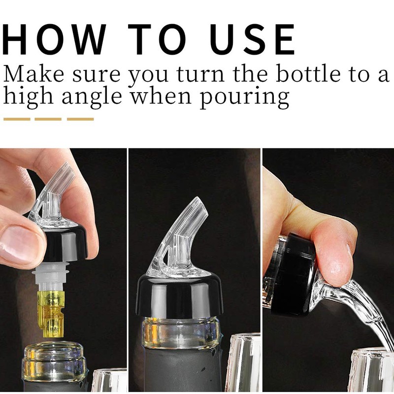 Measured Liquor Bottle Pourers 12Packs — 1oz/30ml Quick Shot Bottle