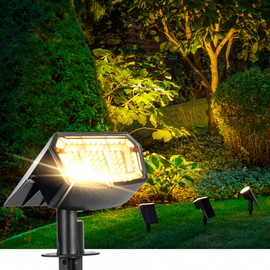 Solar Light, Outdoor, Spotlight, Solar Charging, Light Sensor, Equipped with Ultra Bright LED, Adjustable Height & Angle, Waterproof, Rainproof, Security Prevention, Garden, Entryway, Driveway,