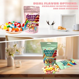 Apexy Freeze Dried Candy - Variety Pack-Freeze Dried Rainbow Candy Assorted Flavor - Dehydrated, Crunchy, Colorful Treats & Snacks for Kids & Adults - Packed in a Resealable Pouch (Original & Sour Rainbow Crunchy Clouds Variety 16.92oz)