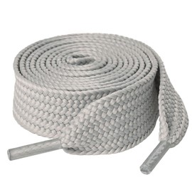 Booyckiy 2 Pairs 3/4'' Wide Fat Laces for Sneakers, 36''-63''Length Jumbo Thick Shoe Laces Replacement Laces for High Tops, Gray 55 inch(140cm)