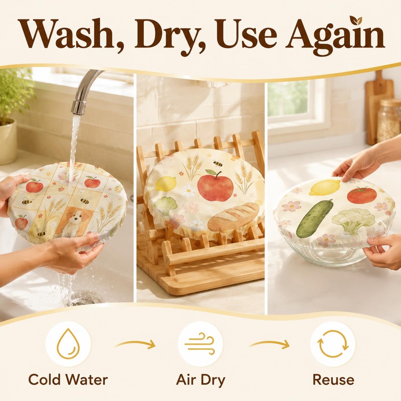 3 Pcs Beeswax Bowl Covers for Bread Proofing, Reusable Sourdough